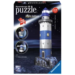 Ravensburger 216 db-os 3D Night Edition puzzle - Világítótorony (12577)