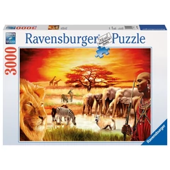 Ravensburger 3000 db-os puzzle - Maszáj a szavannán (17056)