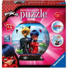 Ravensburger 72 db-os 3D gömb puzzle - Miraculous (11167)