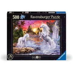 Ravensburger 500 db-os Fluoreszkáló puzzle - Unikornisok a folyóban (12000471)