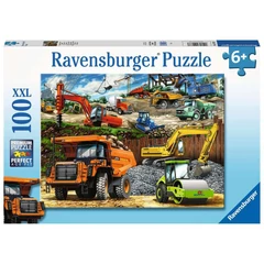 Ravensburger 100 db-os XXL puzzle - Járművek az építkezésen (12973)
