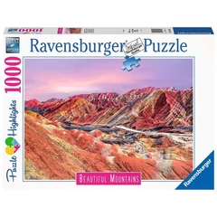 Ravensburger 1000 db-os  puzzle - Beautiful Mountains - Regenboogbergen, China (17314)