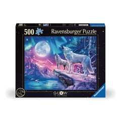 Ravensburger 500 db-os Fluoreszkáló puzzle - Farkasok a holdfényben (12000476)