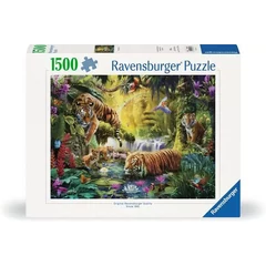 Ravensburger 1500 db-os puzzle - Nyugodt tigrisek (12000696)