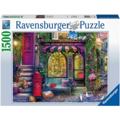 Ravensburger 1500 db-os puzzle - Szerelmes levelek csokoládébolt (17136)
