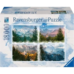 Ravensburger 18000 db-os puzzle - Neuschwanstein kastély - Négy évszak (16137)