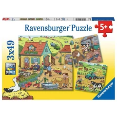 Ravensburger 3 x 49 db-os puzzle - Élet a farmon (05078)