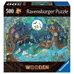Ravensburger 500 db-os fa puzzle - WOODEN - Fantasy Forest (17516)