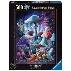 Ravensburger 500 db-os puzzle - Glow in the Dark - Holdfényes gombák (12001386)