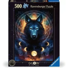 Ravensburger 500 db-os  Fluoreszkáló puzzle - Farkas (12000442)