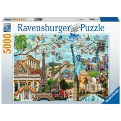Ravensburger 5000 db-os puzzle - Nagyvárosi kollázs (17118)