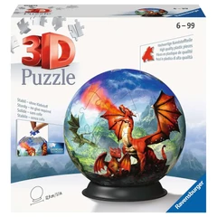 Ravensburger 72 db-os 3D gömb puzzle - Misztikus sárkányok (11565)