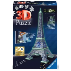 Ravensburger 216 db-os 3D foszforeszkáló puzzle - Eiffel-torony (11591)