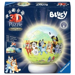 Ravensburger 72 db -os 3D világító gömb puzzle  - Bluey éjjeli fény (12008060)