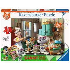 Ravensburger 24 db-os Floor puzzle - 44 csacska macska - A konyhában (03004)