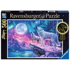 Ravensburger 500 db-os Fluoreszkáló puzzle - Farkasok a holdfényben (14952)