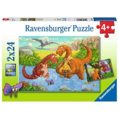Ravensburger 2 x 24 db-os puzzle - Játékos dínók (05030)