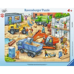 Ravensburger 40 db-os keretes puzzle - Munkagépek az építkezésen (06120)