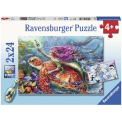 Ravensburger 2 x 24 db-os puzzle - A sellők kalandjai (07834)