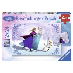 Ravensburger 2 x 24 db-os puzzle - Jégvarázs - Nővérek (09115)