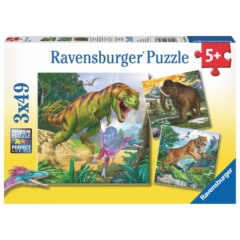 Ravensburger 3 x 49 db-os puzzle - Állatok a dínók korából (09358)