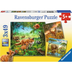 Ravensburger 3 x 49 db-os puzzle - A világ állatai (09330)