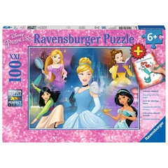 Ravensburger 100 db-os XXL puzzle színezővel - Disney Princess (13699)