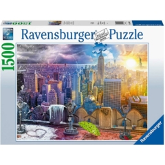 Ravensburger 1500 db-os puzzle - New York télen és nyáron (16008)