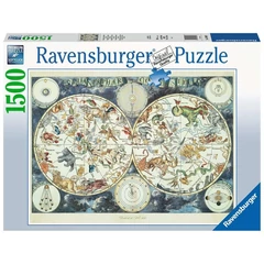Ravensburger 1500 db-os puzzle - Fantasztikus állatok térképe (16003)