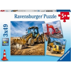 Ravensburger 3 x 49 db-os puzzle - Építőipari járművek (05032)