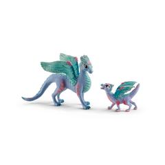 Schleich 70592 Virágos sárkánymama és kis sárkány figurák - bayala