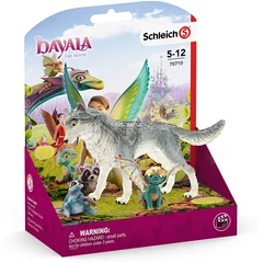 Schleich 70710 Lykos farkas, Nugur sárkánybébi és Piuh mosómaci figurák - bayala film (SLH70710)
