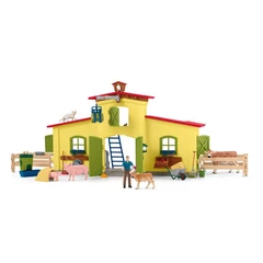 Schleich 42605 Nagy farm istállóval játékszett - Farm World (SLH42605)