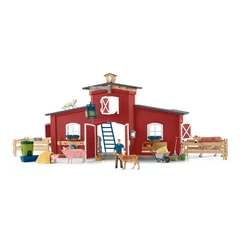 Schleich 42606 Nagy istálló állatokkal játékszett - Farm World