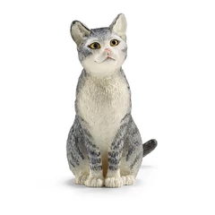 Schleich 13771 Ülő macska figura - Farm World