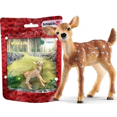 Schleich 14820S Fehérfarkú szarvasborjú figura - Wild Life