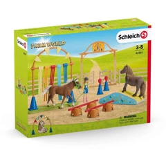 Schleich 42481 Póni nagy agility pálya játékszett - Farm World