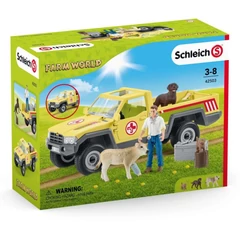 Schleich 42503 Állatorvos látogatása a farmon játékszett - Farm World