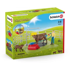 Schleich 42529 Tehén mosóhely játékszett - Farm World