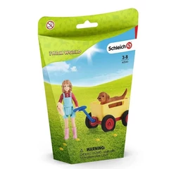 Schleich 42543 Kirándulás kézikocsival játékszett - Farm World