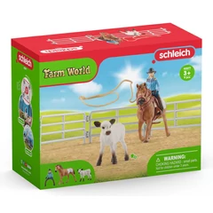 Schleich 42577 Lasszóverseny cowgirllel játékszett - Farm World