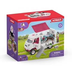 Schleich 42439 Mobil állatorvosi klinika Hannoveri csikóval játékszett - Horse Club