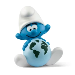 Schleich 20844 Törp figura földgömbbel - Hupikék Törpikék