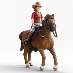 Schleich 42711 Hannah és Cayenne figura - Horse Club