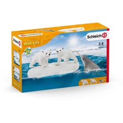 Schleich 42531 Jegesmedvebocsok játékszett - Wild Life