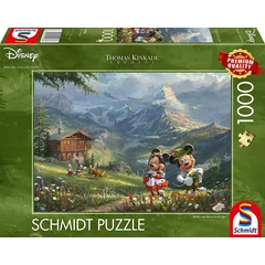 Schmidt 1000 db-os puzzle - Mickey and Minnie in the Alps, Thomas Kinkade (59938)