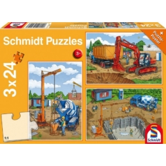 Schmidt 3 x 24 db-os  puzzle - Construction Work Ahead (56200)