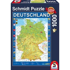Schmidt 1000 db-os puzzle - Map of Germany (58287)