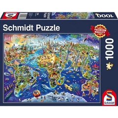 Schmidt 1000 db-os puzzle - Discover the World (58288)