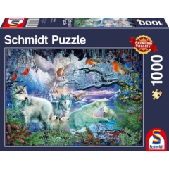 Schmidt 1000 db-os puzzle - Wolves in a Winter Forest (58349)